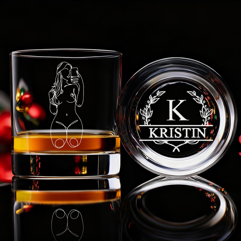 Personalized Spicy Photo Whiskey Glass Best Gift For Couple