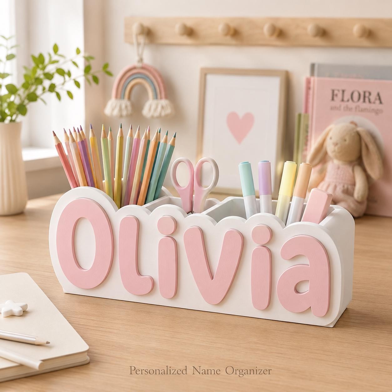 Personalized Name Desk Organizer 3D Printed Pencil Holder