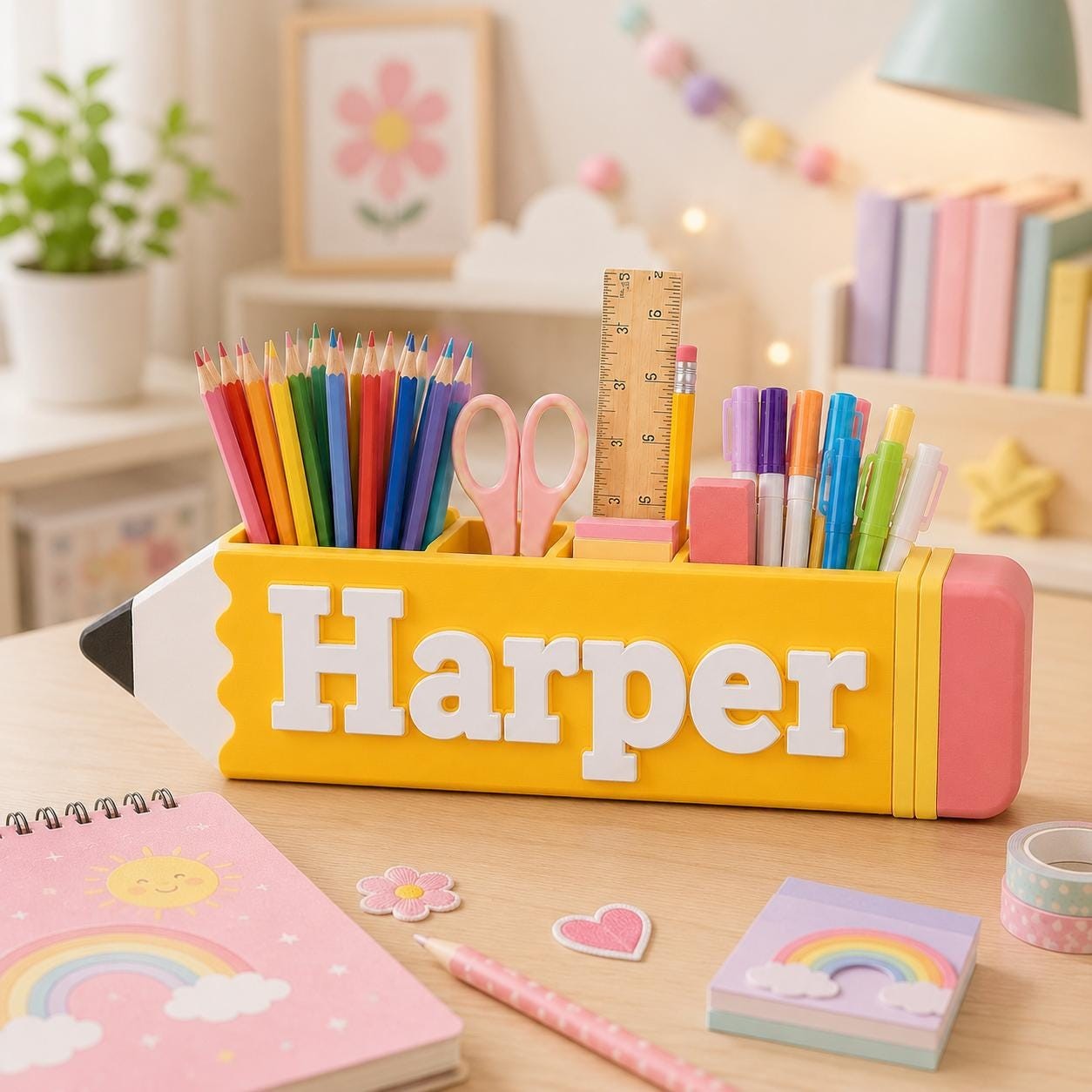 Personalized Name Desk Organizer 3D Printed Pencil Holder