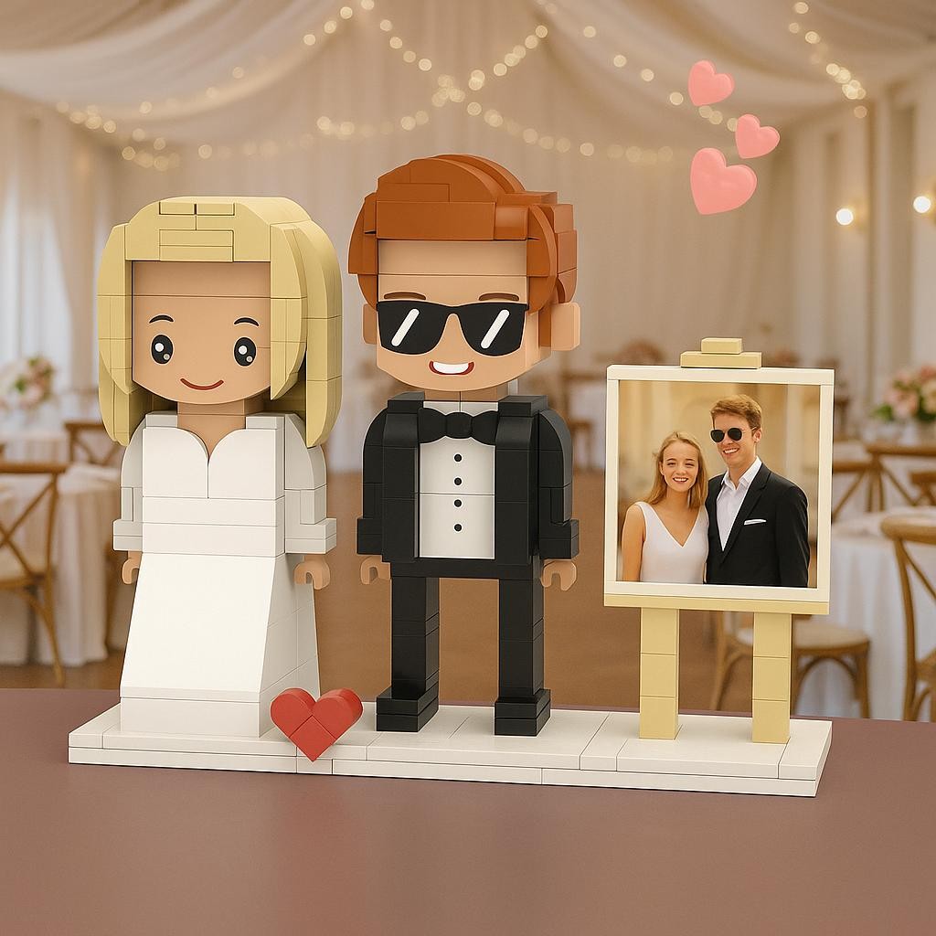 Personalized Brick Figures With Pets Best Christmas Gift For Family