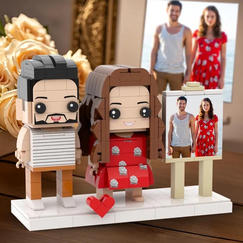 Personalized Brick Figures With Pets Best Christmas Gift For Family
