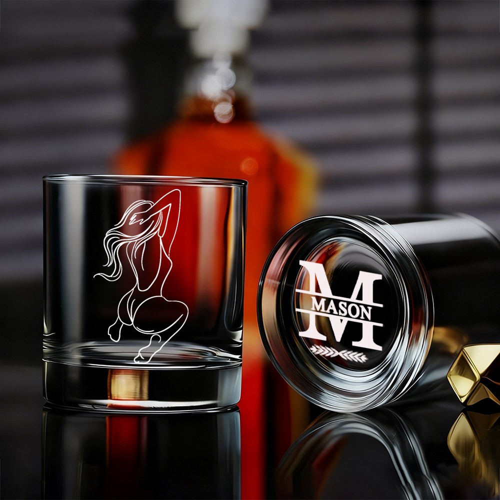 Personalized Spicy Photo Whiskey Glass Best Gift For Couple