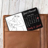 Custom Metal Spicy Photo Wallet Card With Special Date for Your Boyfriend Husband