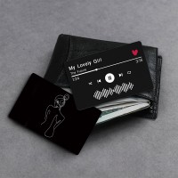 Custom Metal Spicy Wallet Card with Your Love Music for Him