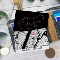 Custom Metal Spicy Wallet Card with Address of Love for Husband Boyfriend