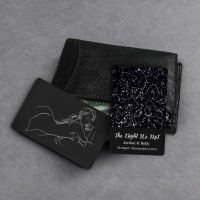 Custom Metal Spicy Wallet Card with Galaxy Map for Husband Boyfriend