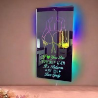 Personalized Spicy Line Art Portrait Mirror Lamp for Him/Her/You