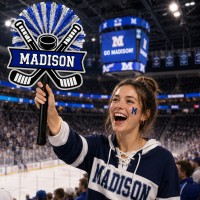 Personalized Ice Hockey Pompom Stick | Custom Hockey Spirit Stick