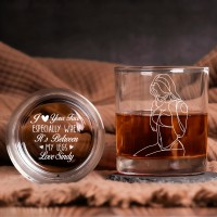 Personalized Handwriting Whiskey Glass With Spicy Photo Best Gift For Couple