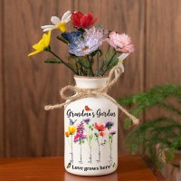 Custom Glass Birth Month Flower Gift For Mom Grandma Mother's Day Gift