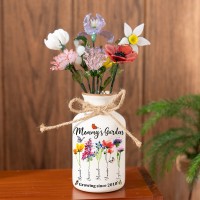 Custom Glass Birth Month Flower Gift For Mom Grandma Mother's Day Gift