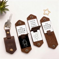 Custom Leather Keychain for Couples with Spicy Photo