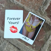 Custom Boudoir Metal Wallet Card with Your Photo for Husband Boyfriend