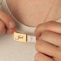Personalized Hidden message Necklace with Your Spicy Photo for Her