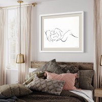 Custom Spicy Intimate Line Portrait Wall Art Home Decor for Your Lover