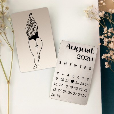 Custom Metal Spicy Photo Wallet Card With Special Date for Your Boyfriend Husband