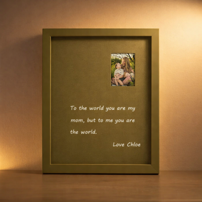 Mother's Day Photo Engraving Frame Custom Monochrome Picture Frame Minimalist Style Custom Monochromatic Photo Frame Modern Colorful Off Center Wall Decor