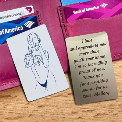 Custom Metal Spicy Photo Wallet Card for Your Boyfriend Husband