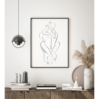 Custom Spicy Intimate Line Portrait Wall Art Home Decor