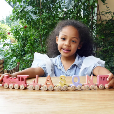 Personalized Toys Wooden Train Kid Birthday Gift