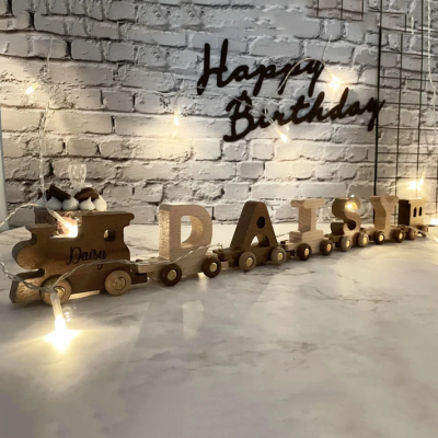 Personalized Toys Wooden Train Kid Birthday Gift
