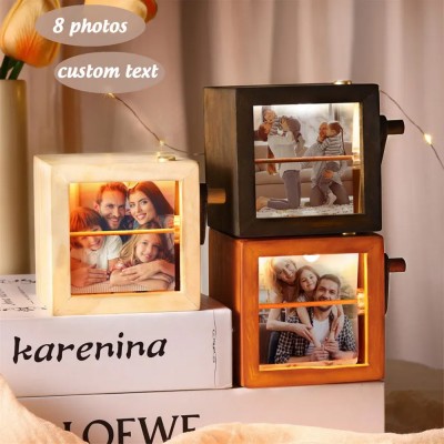 Custom Photo Album Flip Book Frame, Mechanical Hand Motion Photo Album Animation Machine Fathers Day Gift