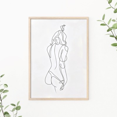 Custom Spicy Intimate Line Portrait Wall Art Home Decor