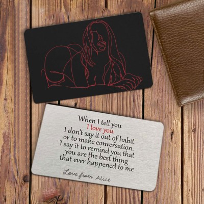 Custom Metal Spicy Photo Wallet Card for Your Boyfriend Husband