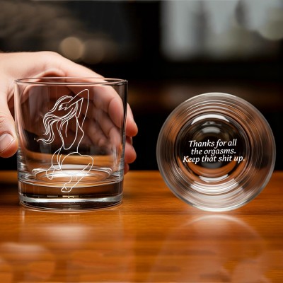 Personalized Handwriting Whiskey Glass With Spicy Photo Best Gift For Couple