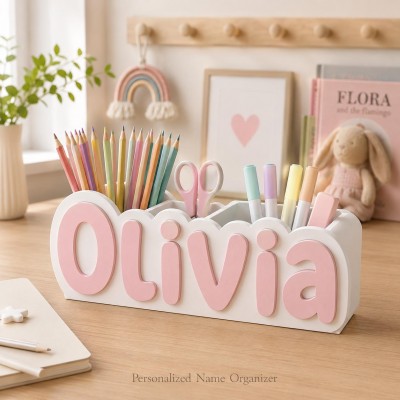 Personalized Name Desk Organizer 3D Printed Pencil Holder