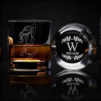 Personalized Spicy Photo Whiskey Glass Best Gift For Couple