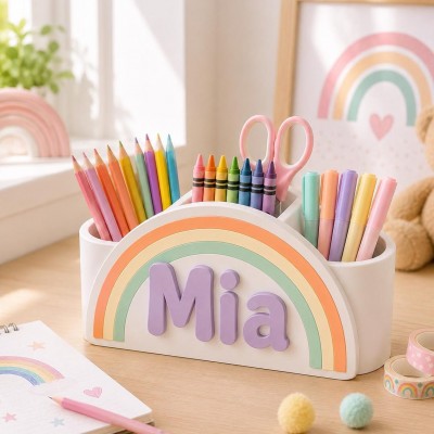 Personalized Name Desk Organizer 3D Printed Pencil Holder