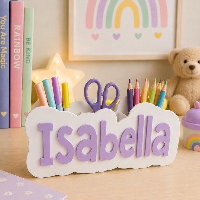 Personalized Name Desk Organizer 3D Printed Pencil Holder