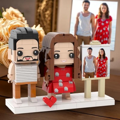 Personalized Brick Figures With Pets Best Christmas Gift For Family