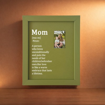Mother"s Day Engraving Definition Frame Custom Minimalist Style Monochrome Picture Frame Personalized Photo Frame Gift.