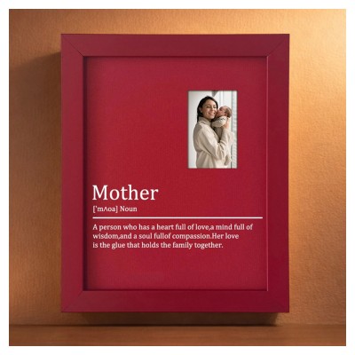 Mother's Day Engraving Definition Frame Custom Minimalist Style Monochrome Picture Frame Personalized Photo Frame Gift.